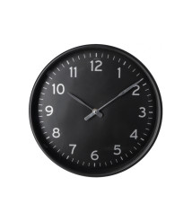 Ceas de perete din plastic Optima ELEGANT, negru/argintiu